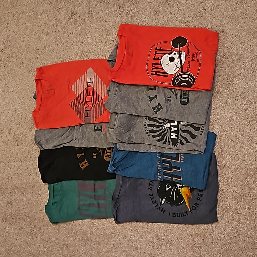 Men's Assorted Hylete Shirts, Size Large